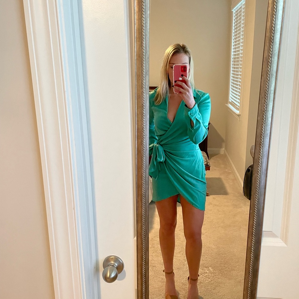 Revolve turquoise cocktail dress